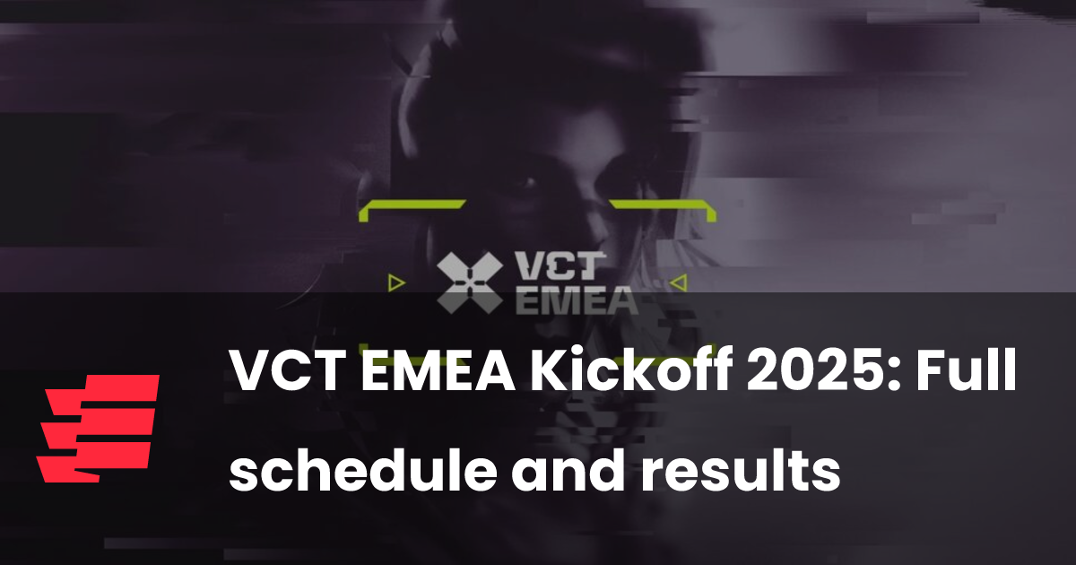 VCT EMEA Kickoff 2025 Full schedule and results esports.gg